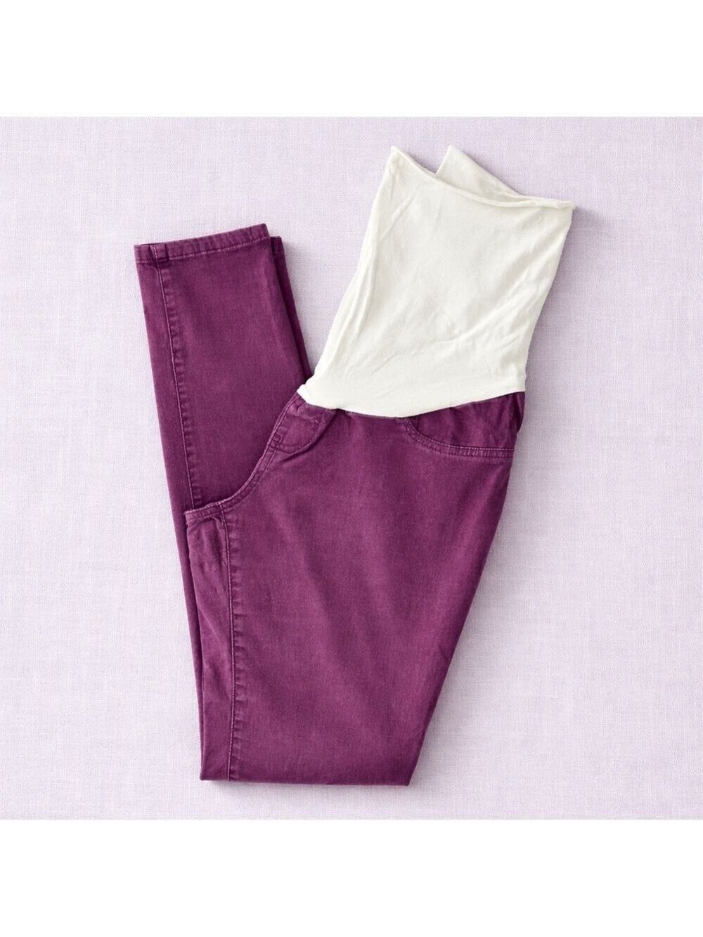 Motherhood Maternity Medium Plum Skinny Jeans Over Belly Panel